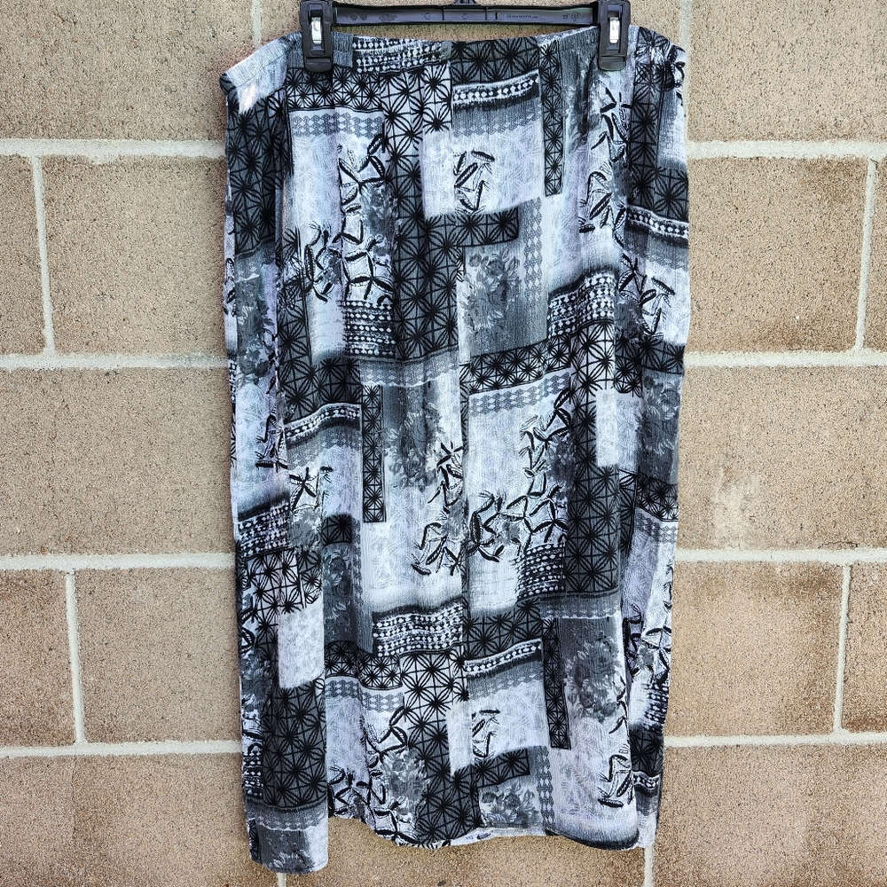 Vintage Patchwork Gray Drawstring Midi/ Maxi Beac… - image 6